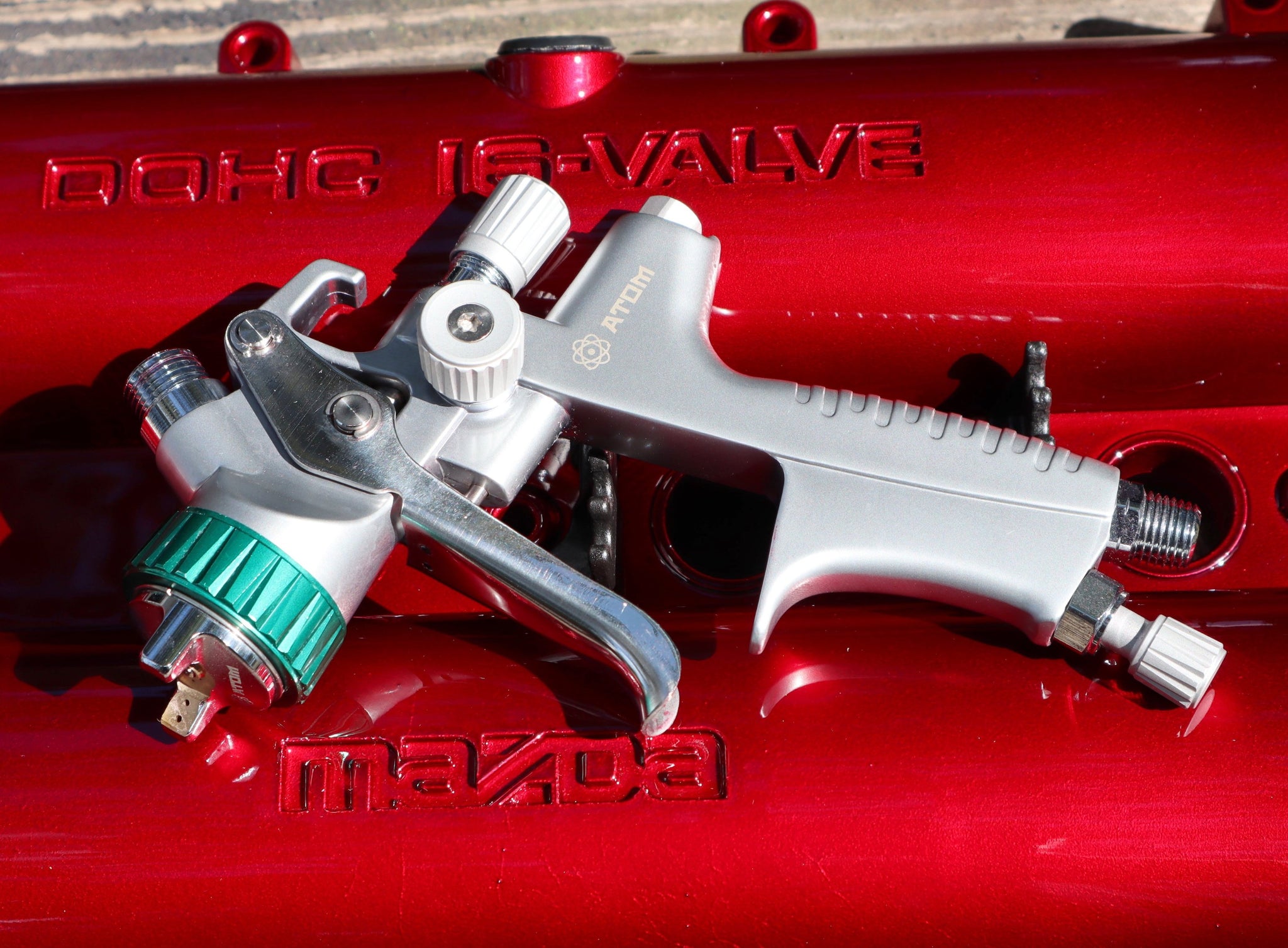 Auto Paint Compliant Spray Gun LVLP Solvent ATOM-X20 with FREE GUNBUDD LIGHT!!